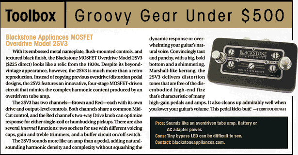  '...sounds more like an amp than a pedal...This pedal kicks butt!'